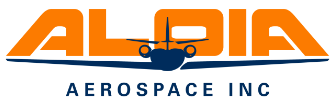 logotipo azul aloia aerospace